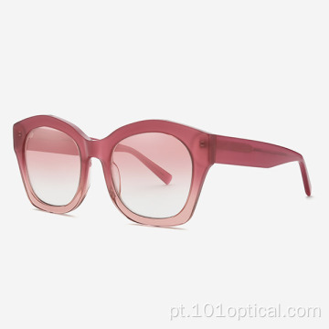Óculos de sol angulares retro feminino
